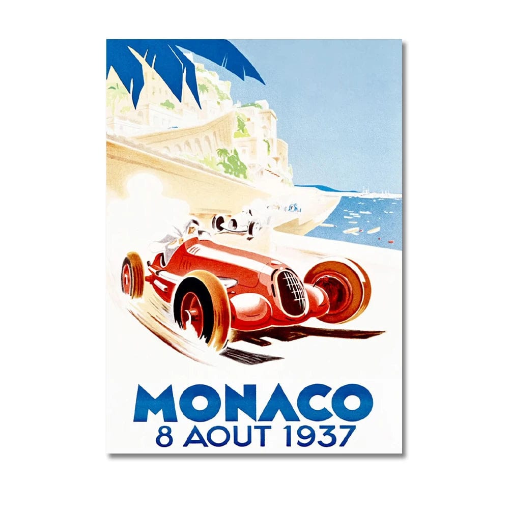 Canvanation X6173 / 40x60cm Affiche Vintage Voiture Monaco Prix F1