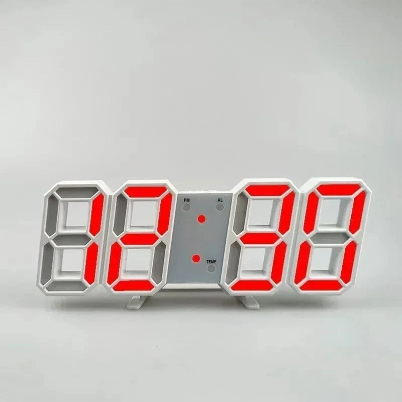 Canvanation Rouge Horloge Numérique LED 3D