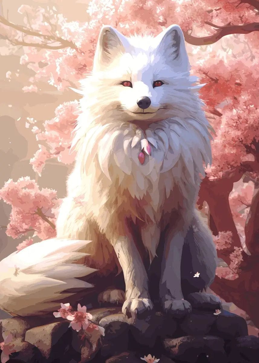 Canvanation 40X60cm / 10 Poster Japonais  Fox Kitsune