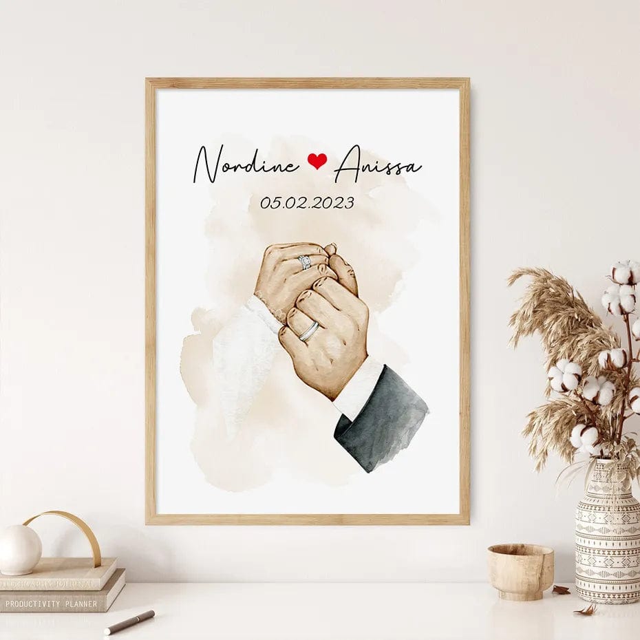 Canvanation Cadre Personnalisé Famille Poing Mains