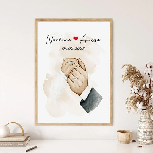 Canvanation Cadre Personnalisé Famille Poing Mains