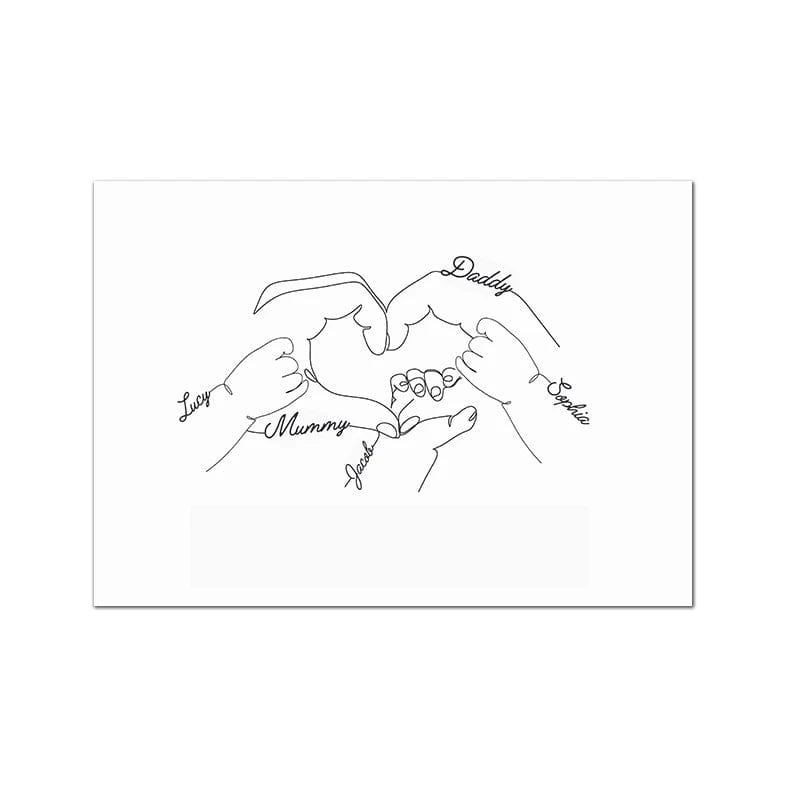Canvanation 3 / A3 42x60cm Sans Cadre Posters Familiaux Personnalisés Minimaliste