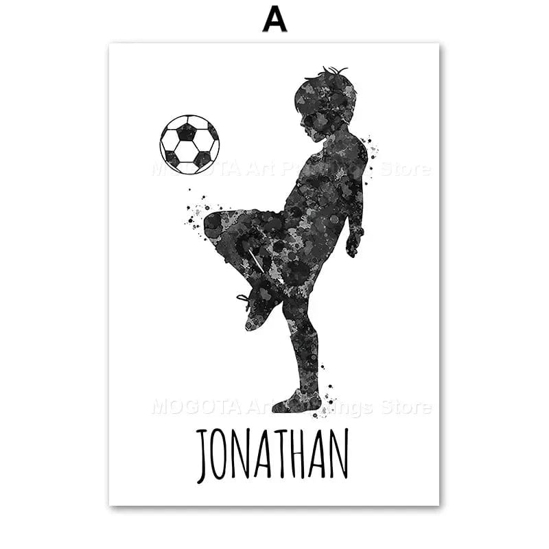 Canvanation A / 10X15 cm Affiche Club De Football - Prénom Personnalisé