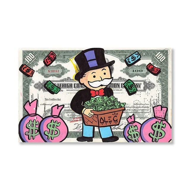Canvanation 16 / 50x70cm Affiche Moderne Monopoly Alec Pop Art