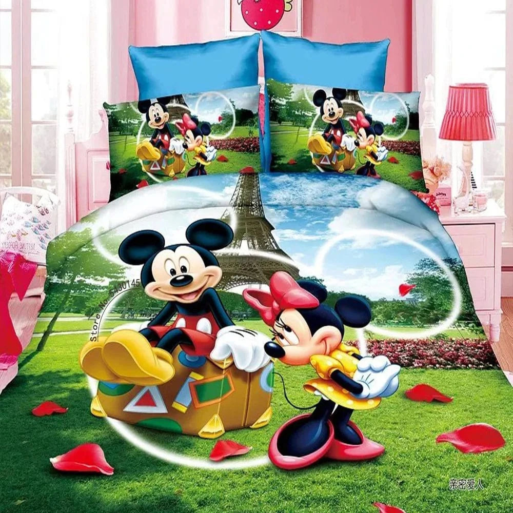 Canvanation 20 / Single(3pcs) 150 x 200 cm Housse De Couette - Disney Frozen Elsa Raiponce Princess Fille Garçon