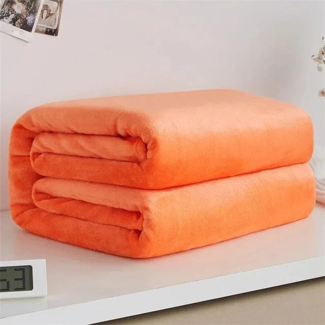 Canvanation Orange / 100x140cm 39x55inch Plaid Polaire Américain – Léger, Anti-Boulochage et Ultra-Doux pour Adultes
