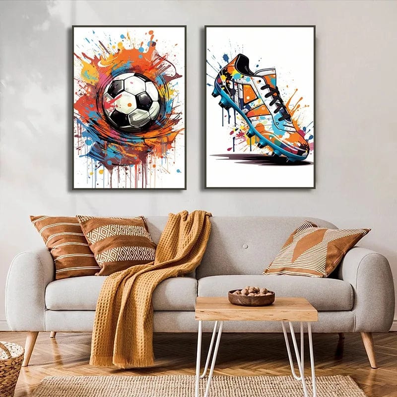 Canvanation Affiche Football Graffiti Pop Art