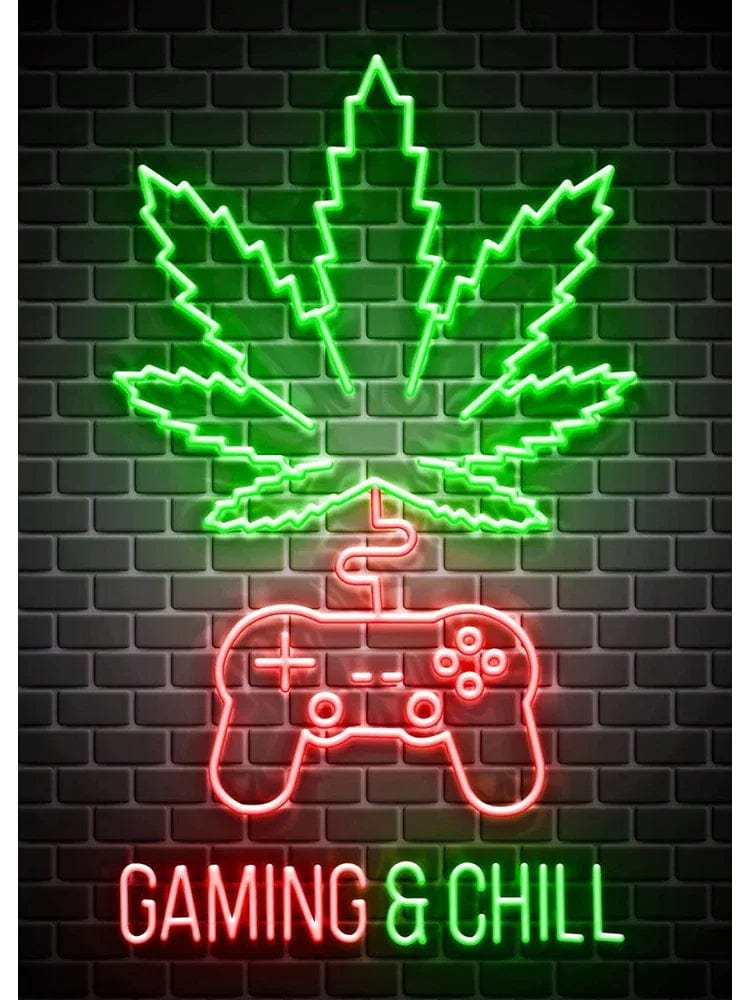 Canvanation 40X60cm / ZSH0084-9 Affiche Neon Jeux Citation Musique Rock