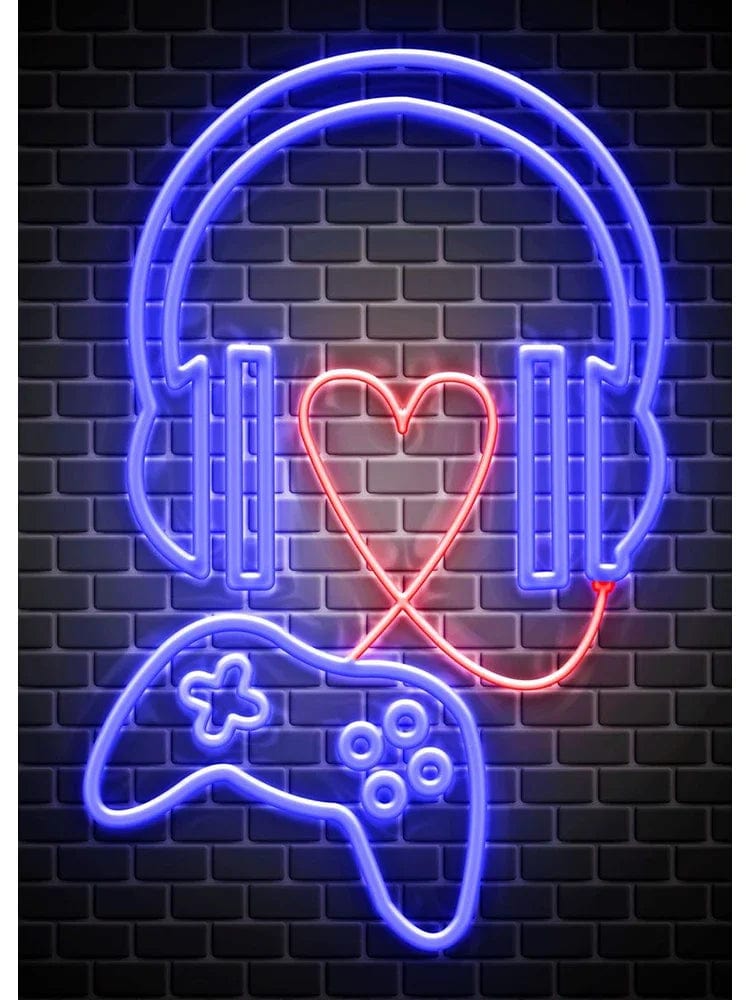 Canvanation 40X60cm / ZSH0084-16 Affiche Neon Jeux Citation Musique Rock