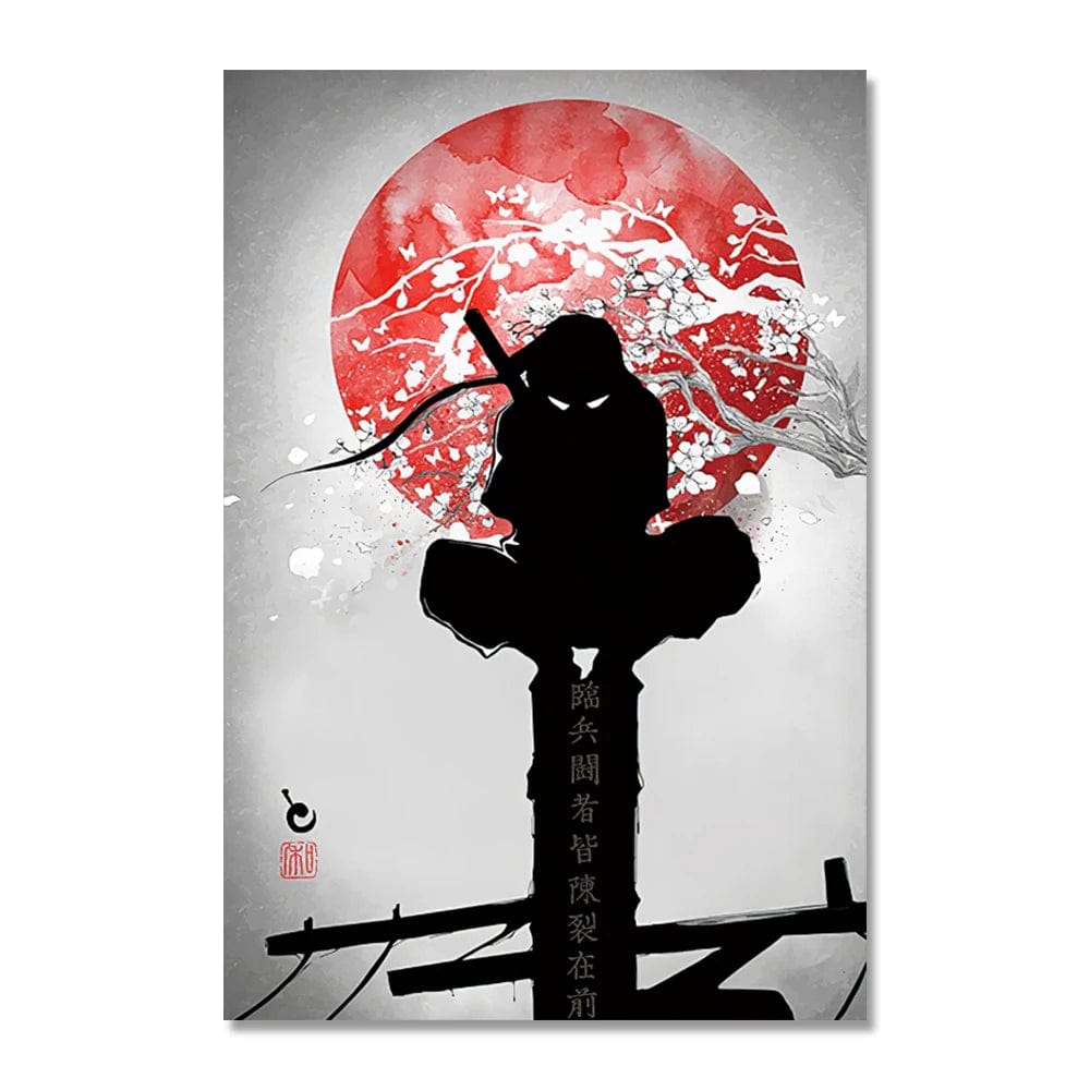 Canvanation Style 2 / 40X60cm Affiche Japonais Art Mural De Style Samouraï à L'encre