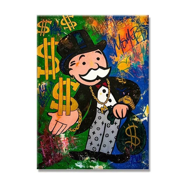Canvanation Red / 40x60cm Affiche Monopoly Vintage Pop Art