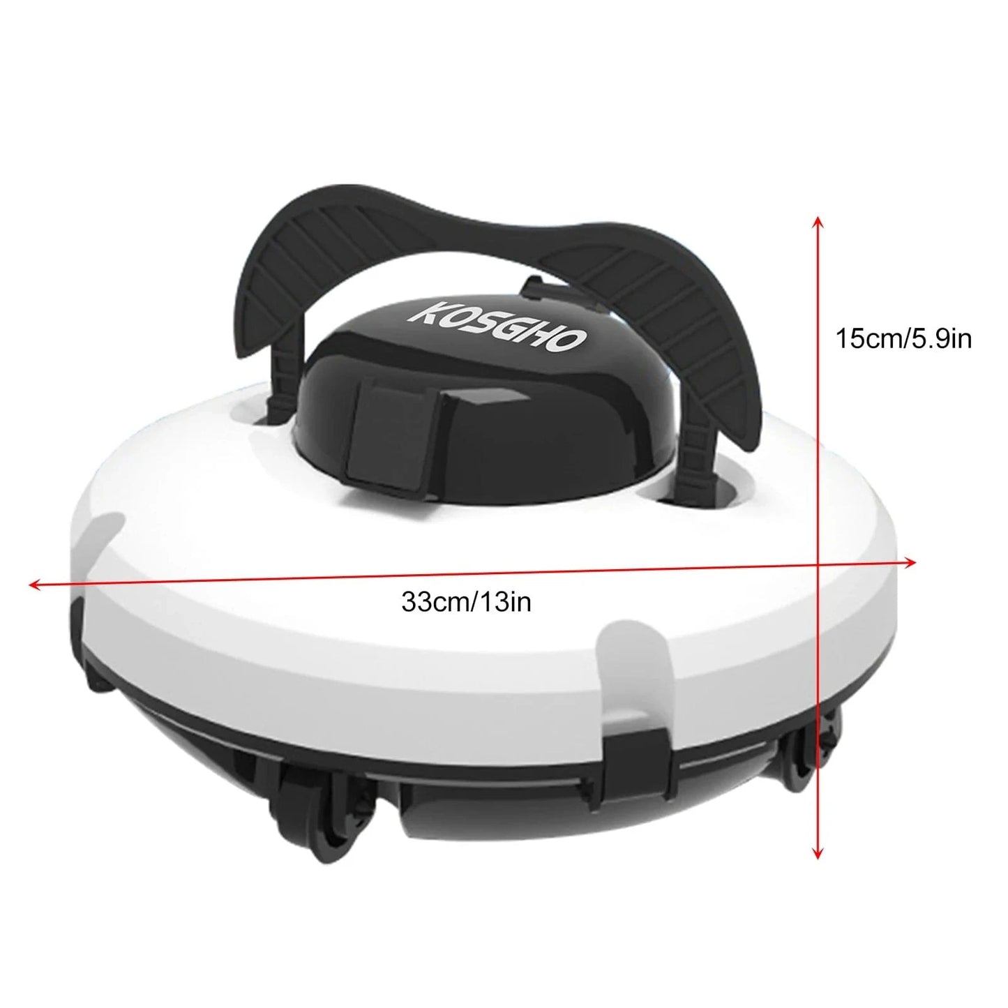 Canvanation Nettoyeur de Piscine Robot Sans Fil avec Double Moteur et Stationnement Automatique pour Piscines à Fond Plat