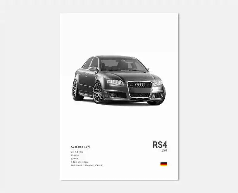 Canvanation 1 / 50x75cm Affiche Voiture Allemande Rs3 R8 C8 GTR SUV
