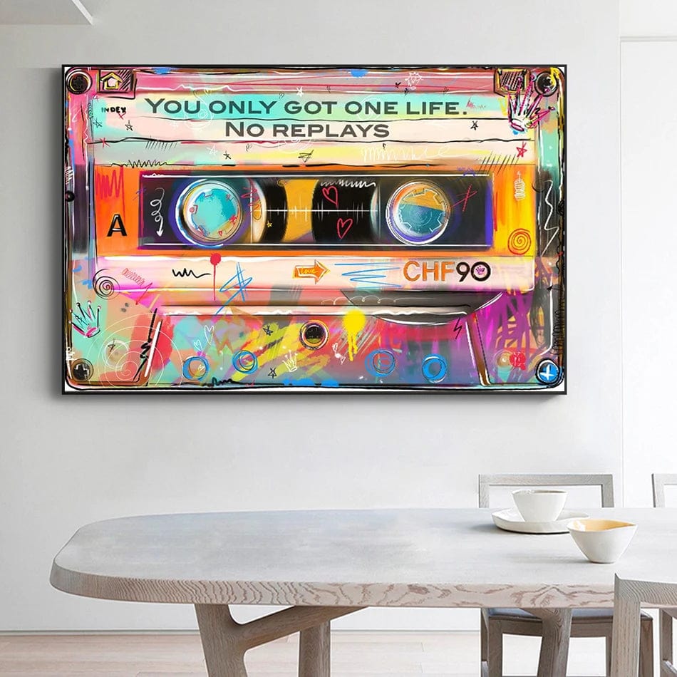 Canvanation Affiche Street Art Cassettes Vintage