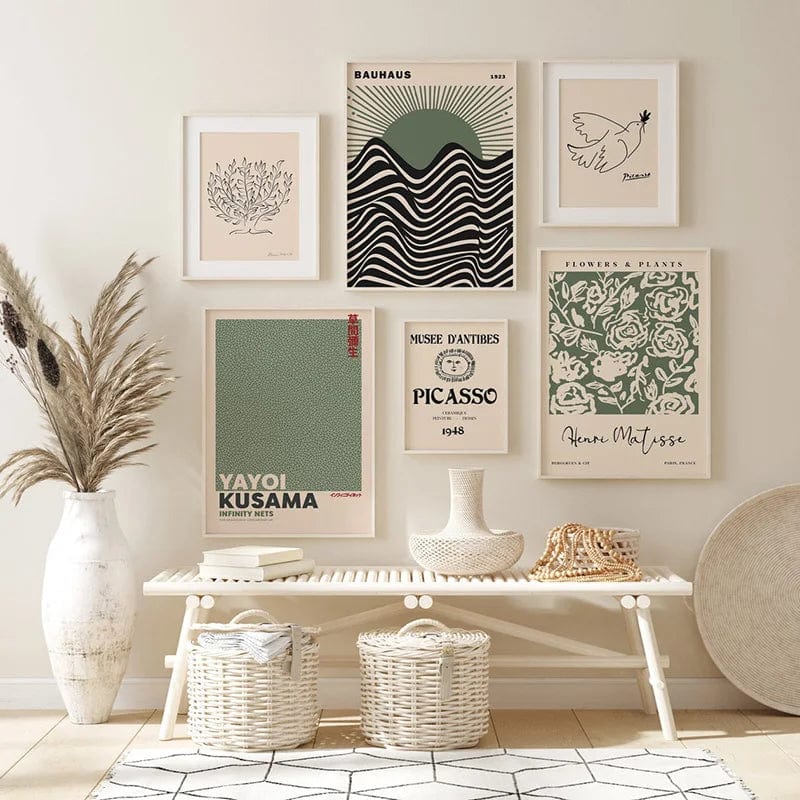 Canvanation Affiche Matisse Fleurs Vert Vintage