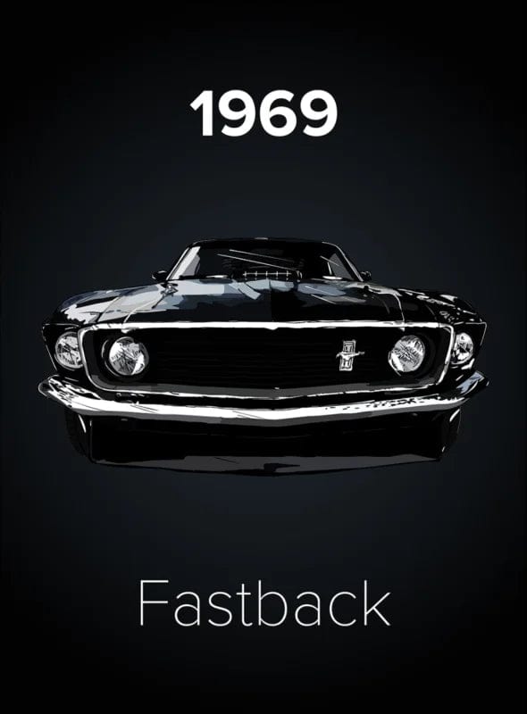 Canvanation 10 / 20x25cm Affiche Voiture Vintage Mustang Golf SS