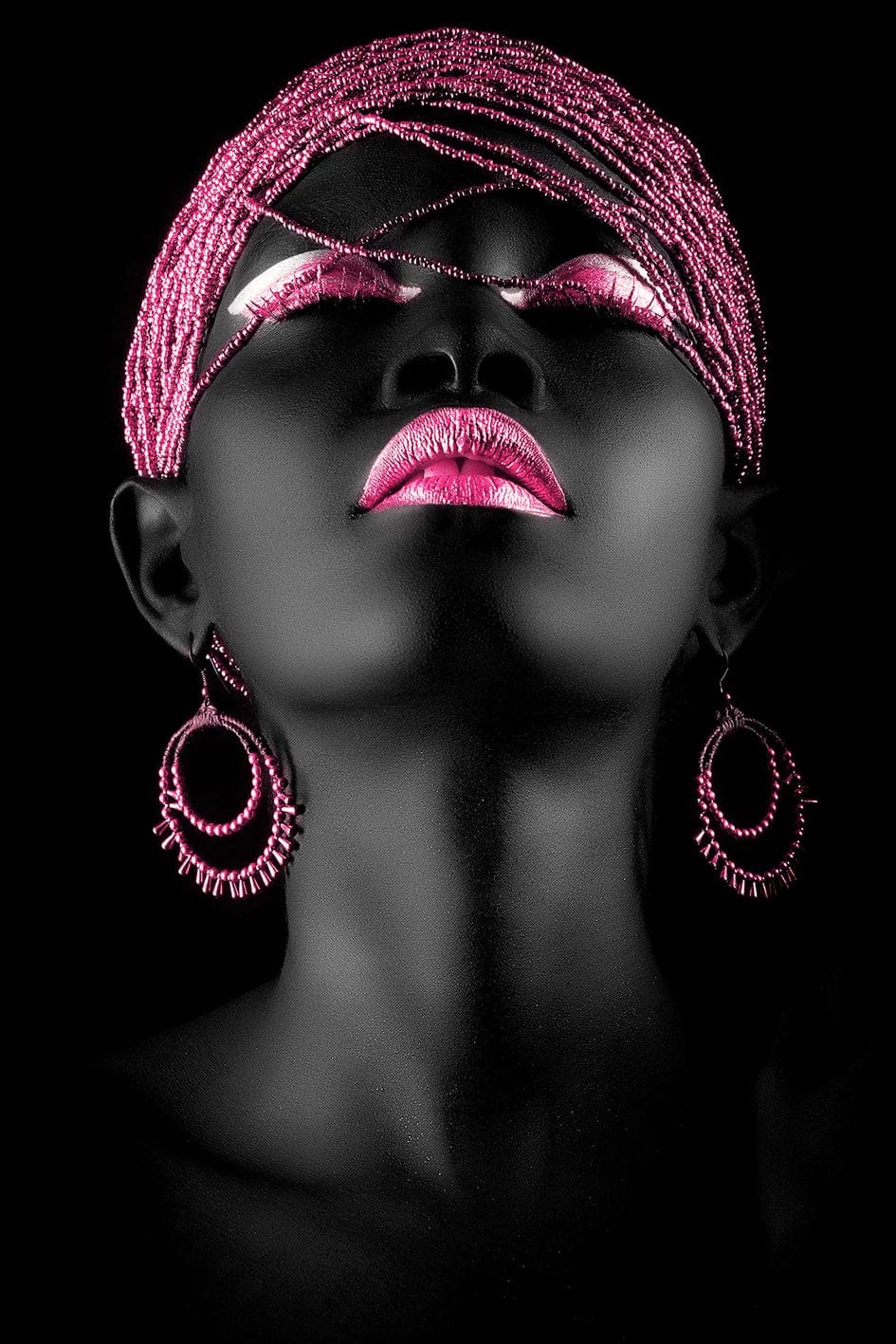 Canvanation PC 60165-4 / 70x100cm Affiche Femme Africaine Noir Coloré