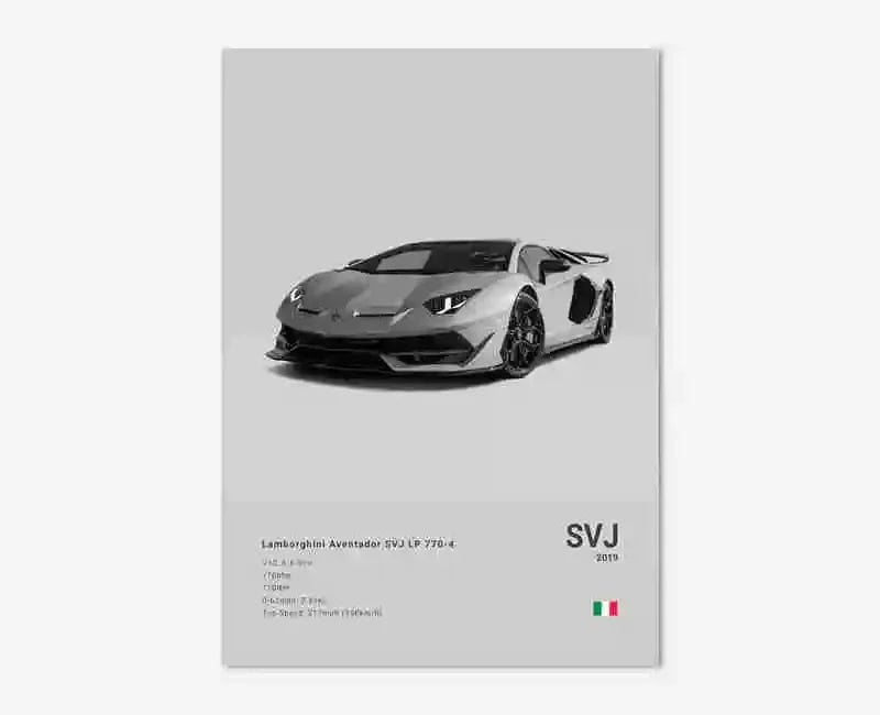 Canvanation 14 / 50x75cm Affiche Voiture Lamborghini Luxe Sto Veneno Urus Aventador SVJ