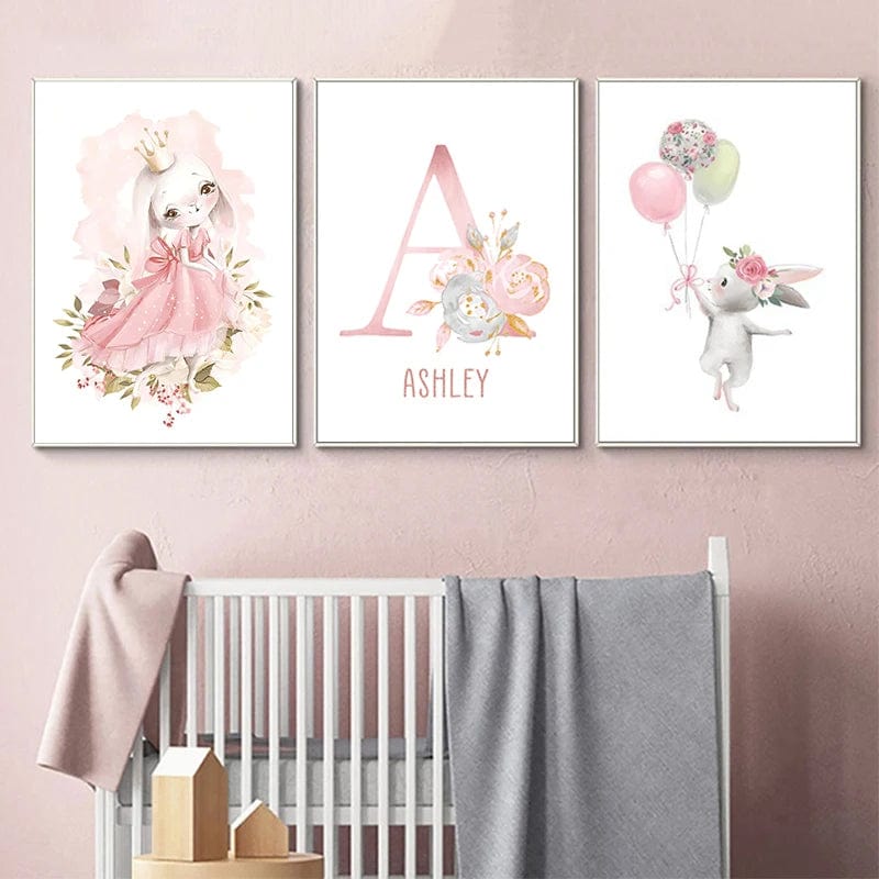 Canvanation Affiche Prénom Personnalisé Pour Chambre Fille