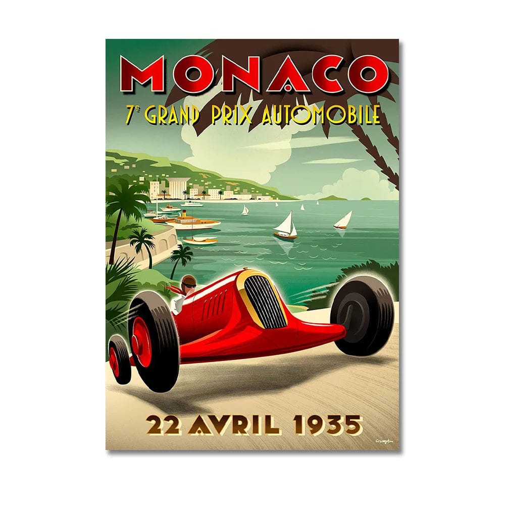 Canvanation X6178 / 40x60cm Affiche Vintage Voiture Monaco Prix F1