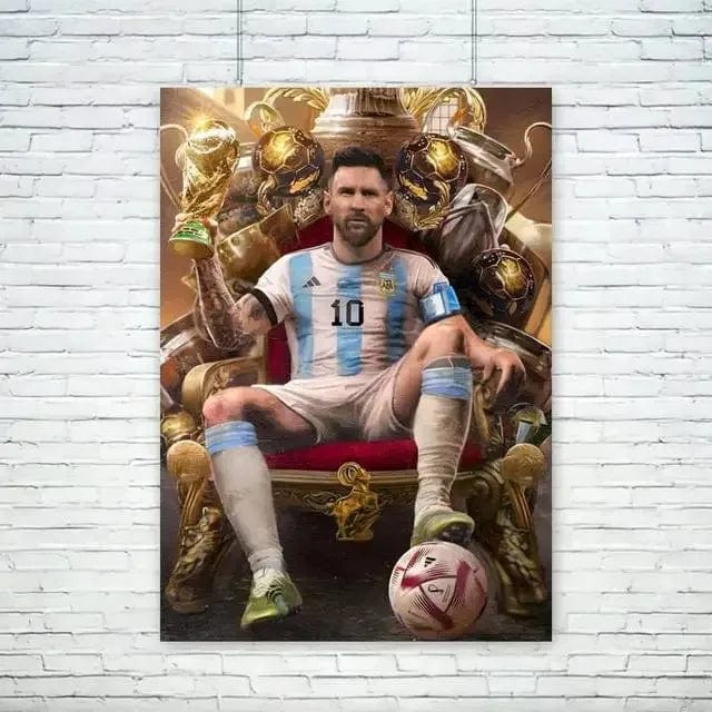 Canvanation 3 / 30x40CM Poster Football Stars Messi Ronaldo