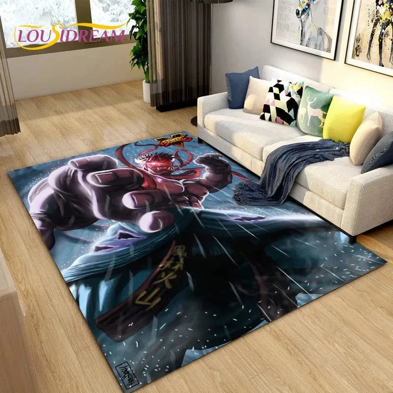 Canvanation Tapis De Chambre - Street Fighter Retro Game Gamer