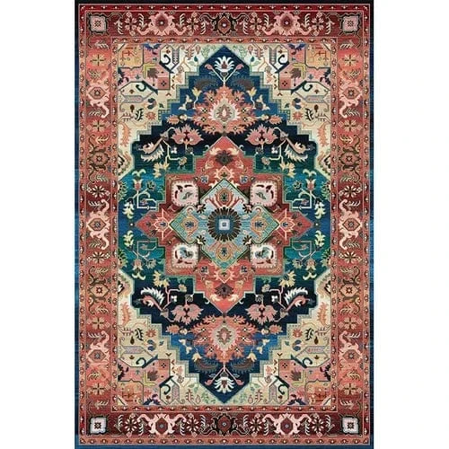 Canvanation Lint-free17 / 120x160cm 47x63in Tapis Berbère rectangulaire rétro moderne – Impression 3D, antidérapant & absorbant