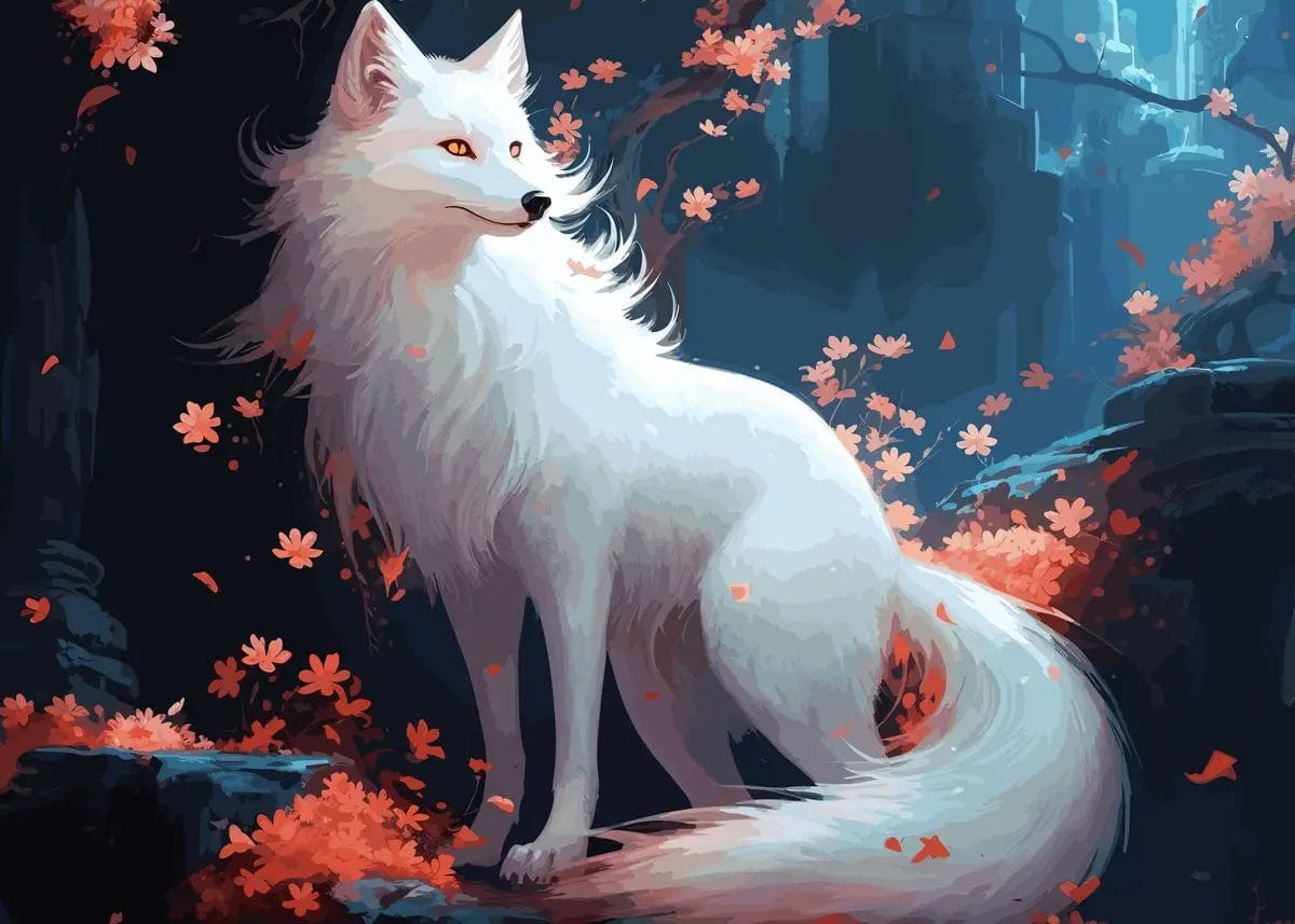 Canvanation 50X70cm / 1 Poster Japonais  Fox Kitsune