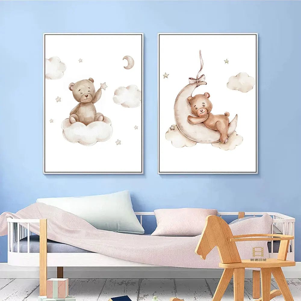 Canvanation Affiche Ours 3PCS Chambre D'Enfant