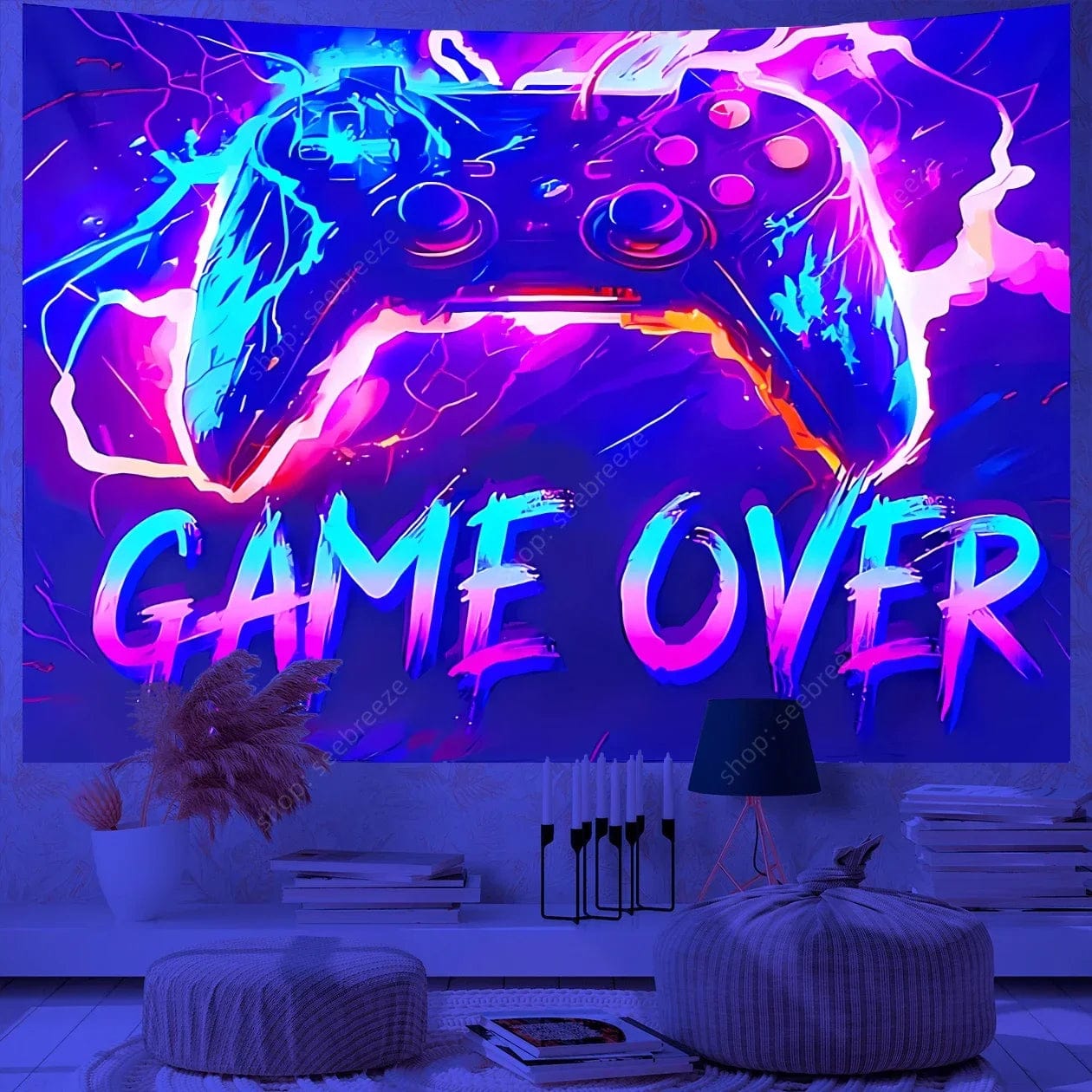 Canvanation WF1228 / 73x95cm Tapisserie pour Chambre de Gamer - L'accessoire ultime pour une déco immersive 🎮
