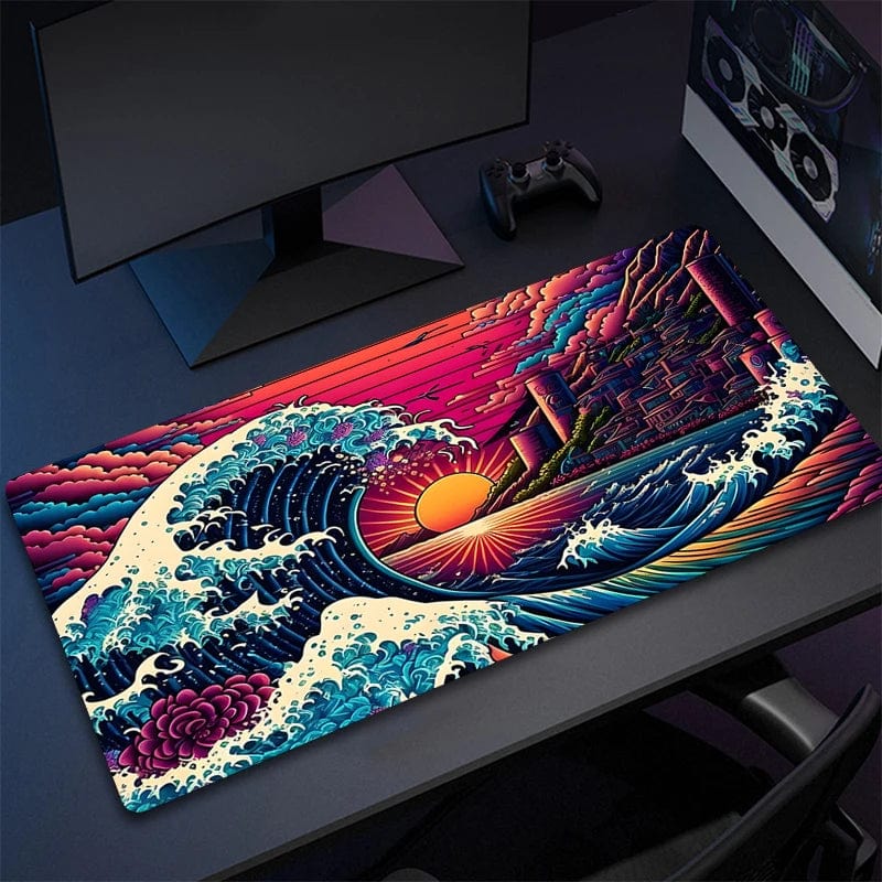 Canvanation A3367 / 900x400x2mm Tapis De Souris - Paysage Vague Japonaise