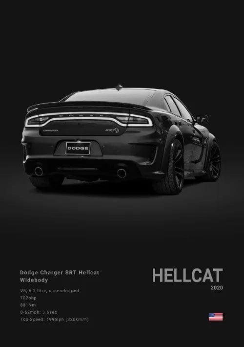Canvanation 14 / 20X30cm Affiche Voiture Demon Trx Hellcat Charger