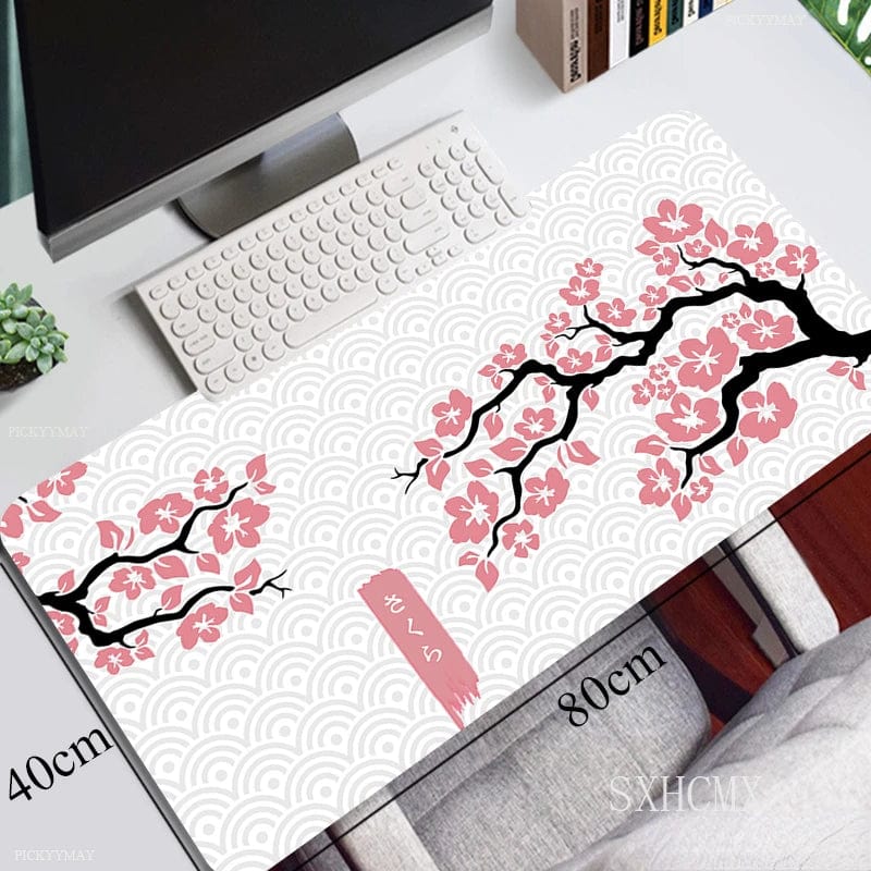 Canvanation ZZ-yinghua-006 / 900x400x2mm Tapis De Souris - Fleurs De Cerisier