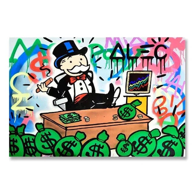 Canvanation 2 / 50x70cm Affiche Moderne Monopoly Alec Pop Art