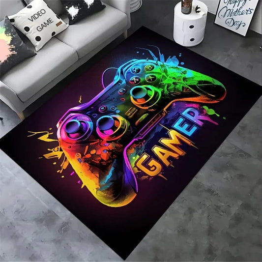 Canvanation Noir / 50x80cm 20x32inch Tapis De Chambre Gamer Manette Coloré