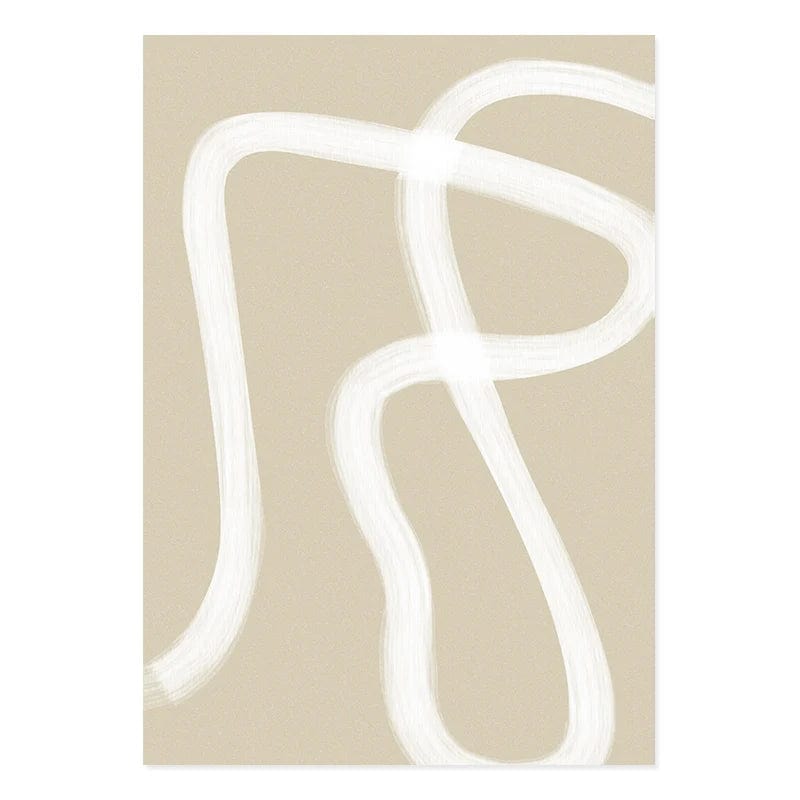 Canvanation PICTURE A / A4 21x30 cm Affiche Boho Abstrait Matisse Beige Blanc