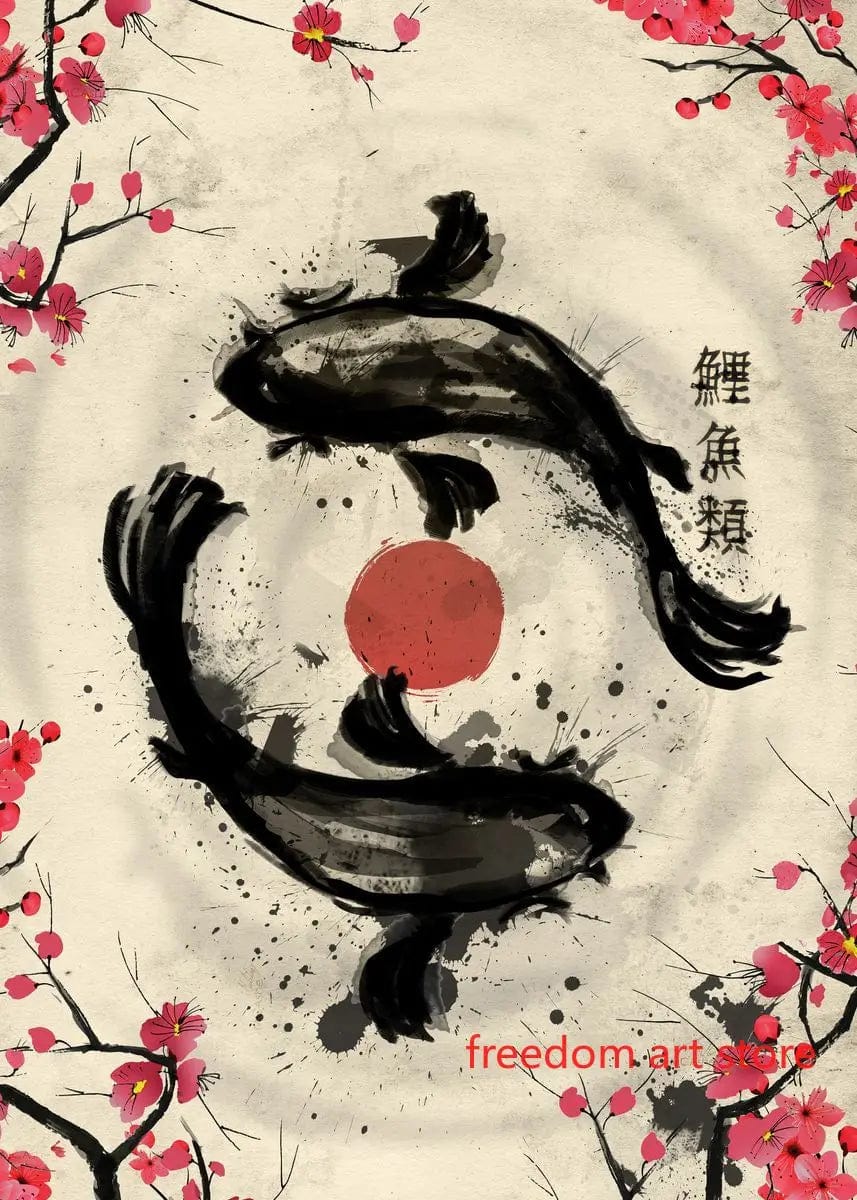 Canvanation Poster D'art Japonais Geisha Samurai