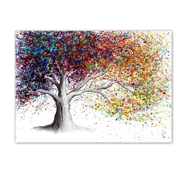 Canvanation 6 / 80x120cm Affiche - Arbre De Vie Coloré Gustave Klilmt
