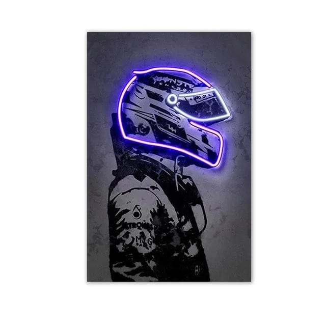 Canvanation 4 / 30x40cm Affiche Casque De Moto Neon