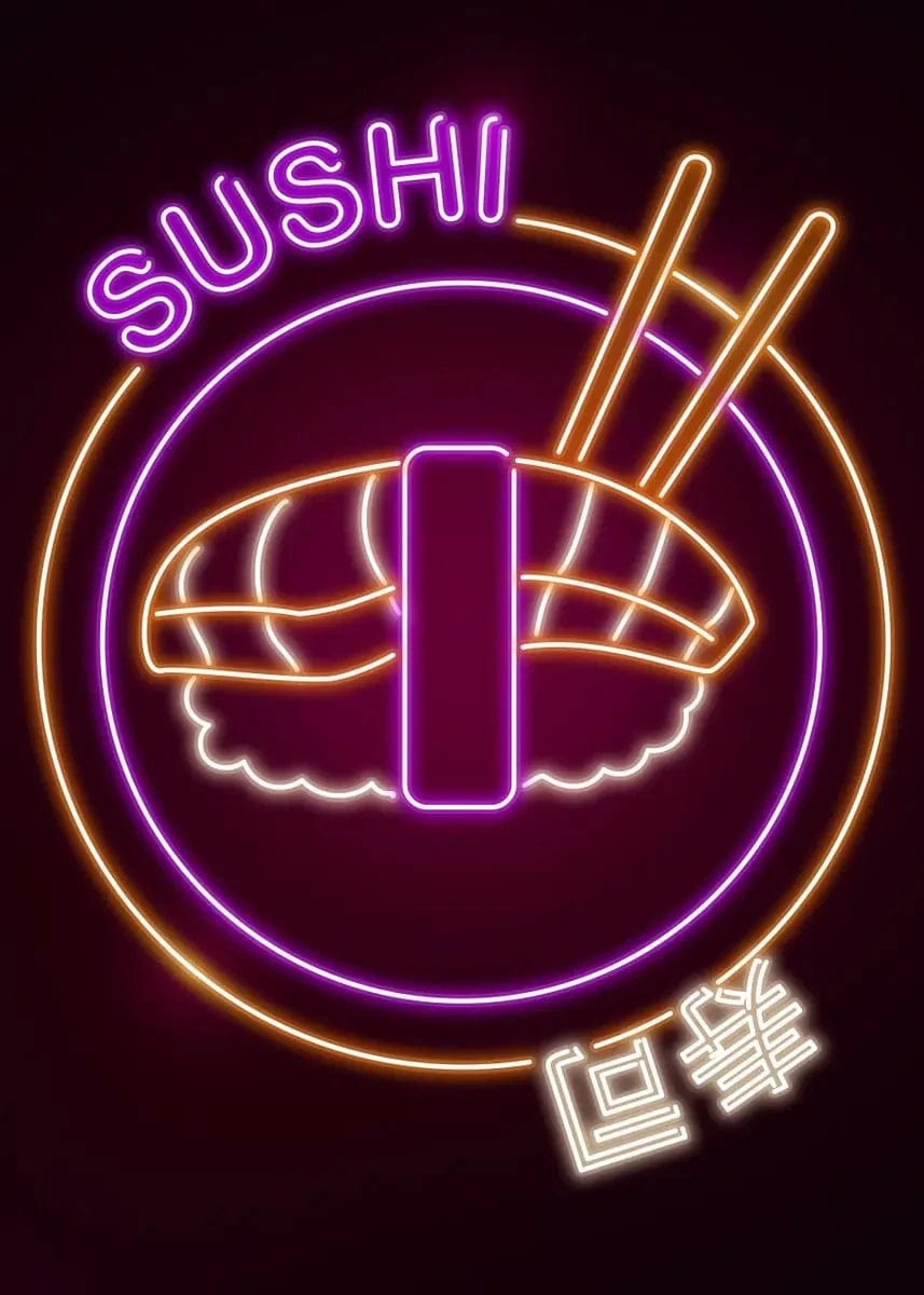 Canvanation 25 / 30x42cm Affiche Japonais Neon Retro Nourriture Ramen