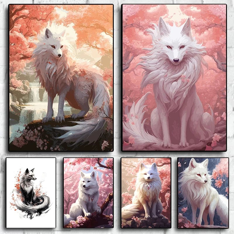 Canvanation Poster Japonais  Fox Kitsune