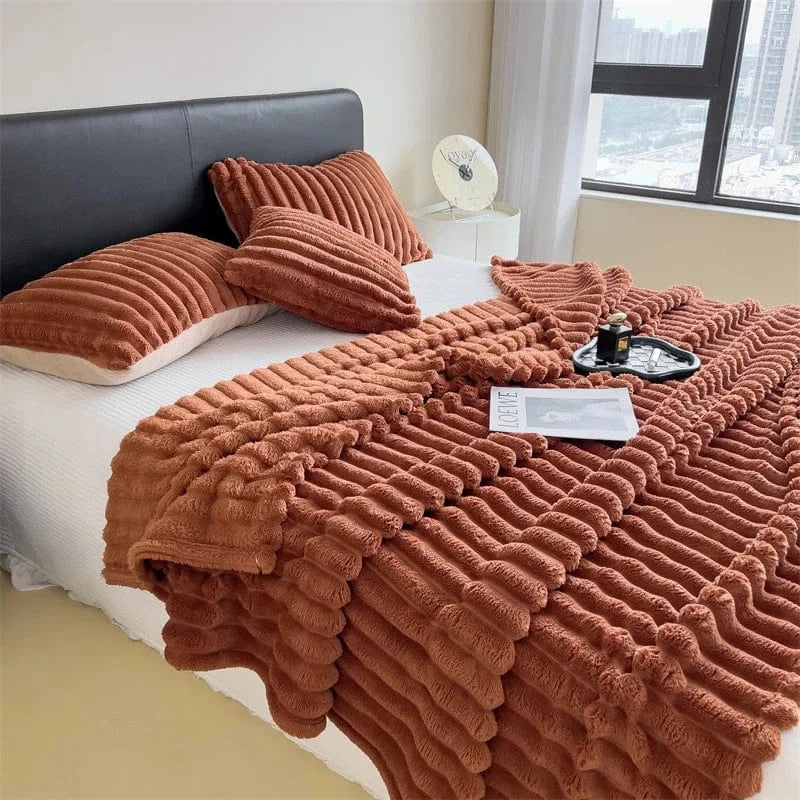 Canvanation Marron / 200x230cm Couverture Polaire En 100% Polyester
