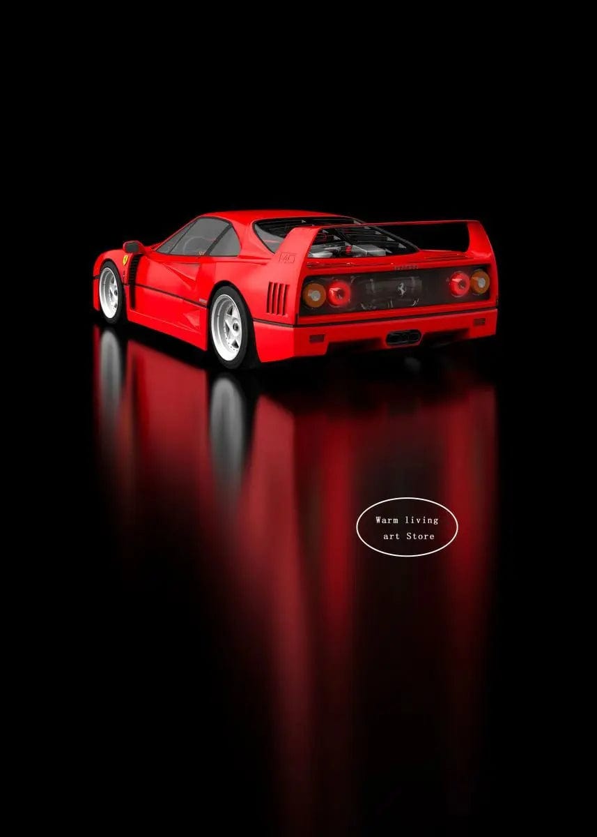 Canvanation 15 / 30x40cm Affiche Voiture De Sport Rouge Ferraris