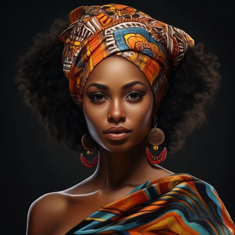 Canvanation PF30091 / 60x60cm Affiche Femme Africaine Tribu