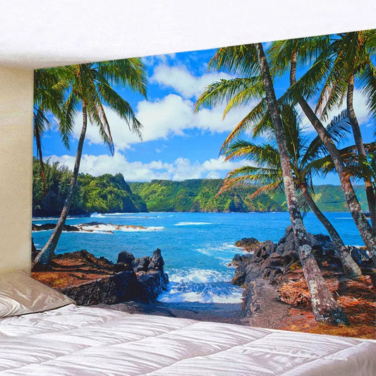Canvanation Tapisserie Paysage Naturel de Plage