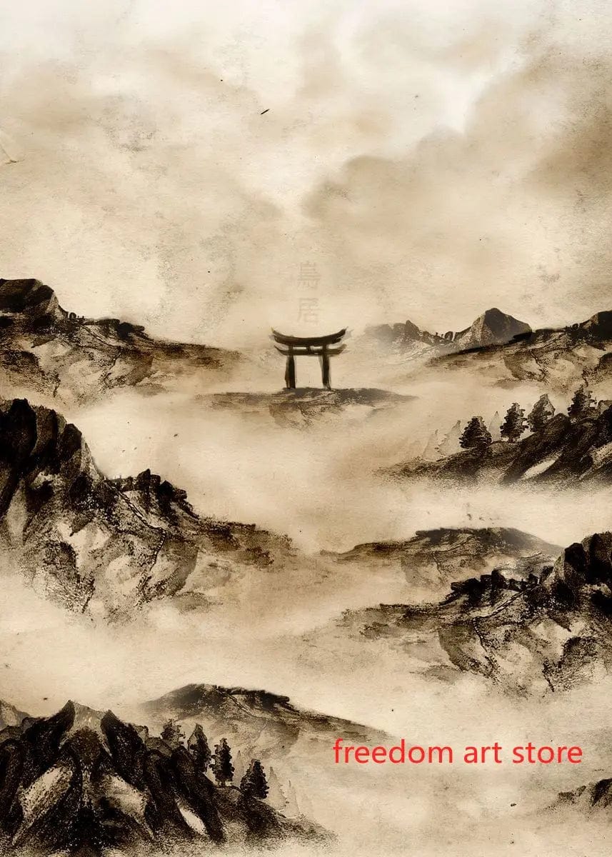 Canvanation Poster D'art Japonais Geisha Samurai