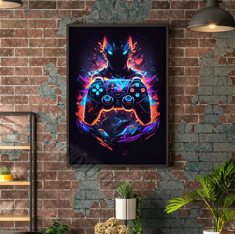 Canvanation 15 / 50x70cm Affiche Chambre 80s Coloré Punk Neon Gaming