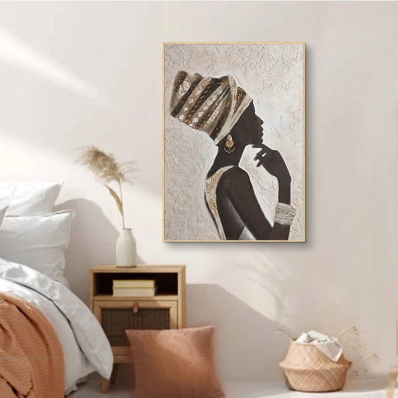 Canvanation Affiche Africain Femme Noir