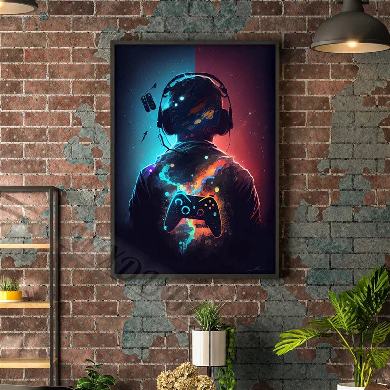 Canvanation 24 / 50x70cm Affiche Chambre 80s Coloré Punk Neon Gaming