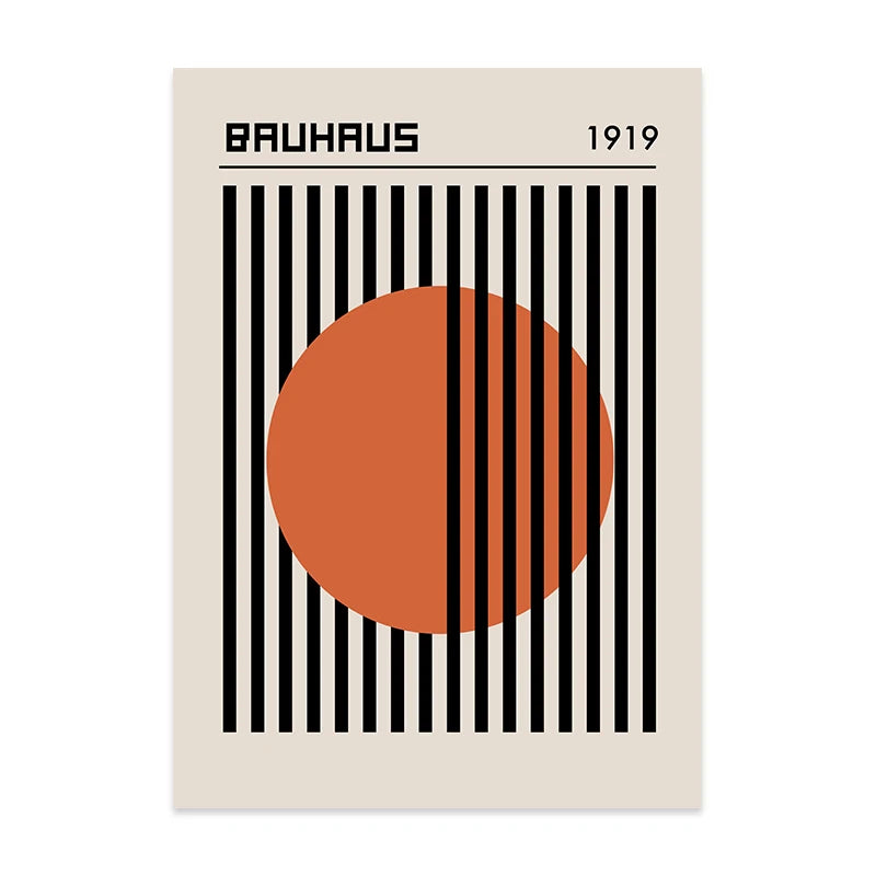 Affiche Art Abstrait Bauhaus Geometrique